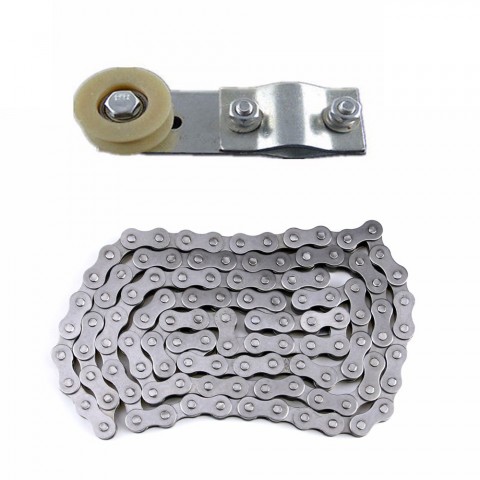 415 Chain With 110L Chain Tensioner Roller For 49 80cc Engine Bicycle